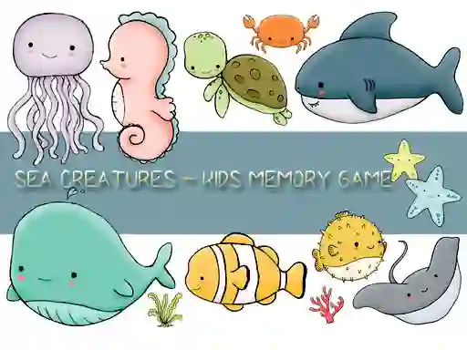 Spil Kids Memory Sea Creatures online