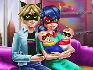 Spil Dotted Girl Family Day online