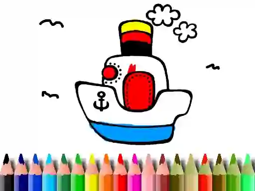 Spil Back to School: Boat Coloring online