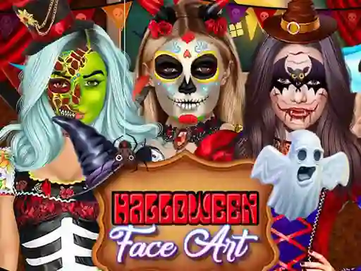 Spil Kylie Jenner Halloween Face Art online