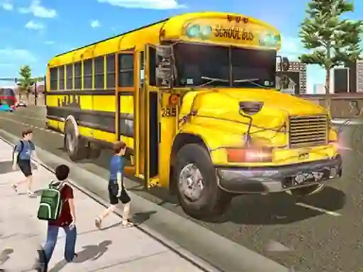 Spil City School Bus Driving online