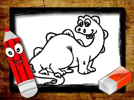 Spil Back To School: Dinosaur Coloring Book online