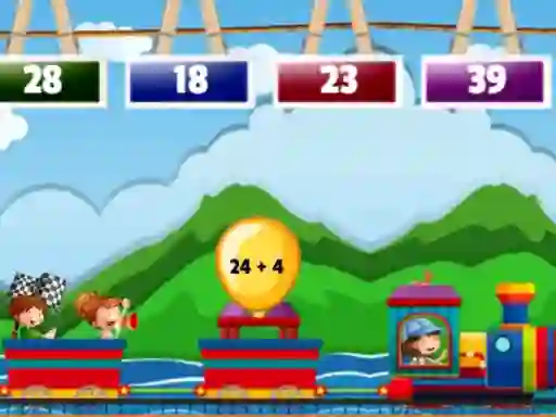 Spil Math Train Addition online
