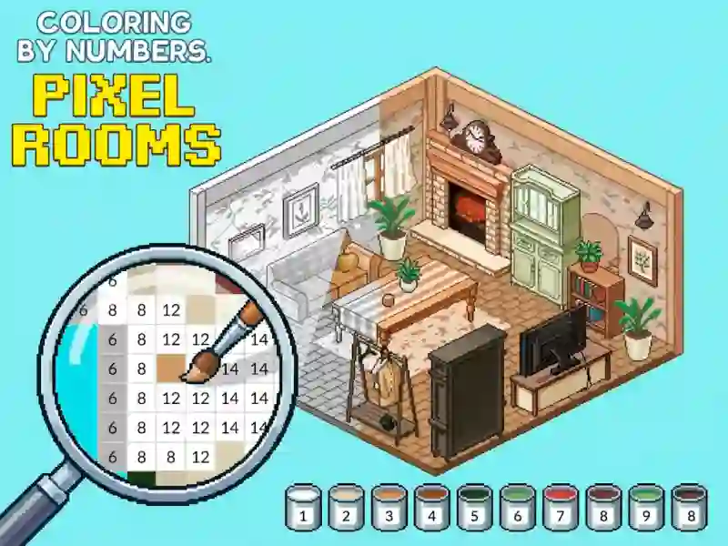 Spil Coloring by Numbers Pixel Rooms online