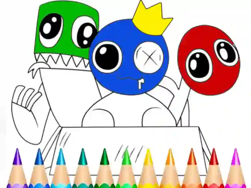 Spil Rainbow Friends Coloring Book online