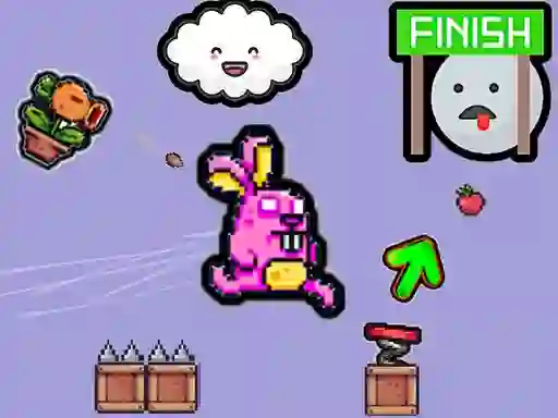 Spil Cute Rabbit's Challenging Adventure online