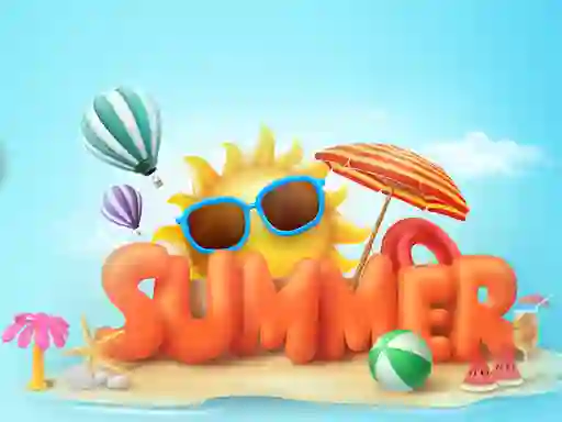 Spil Happy summer jigsaw puzzle online
