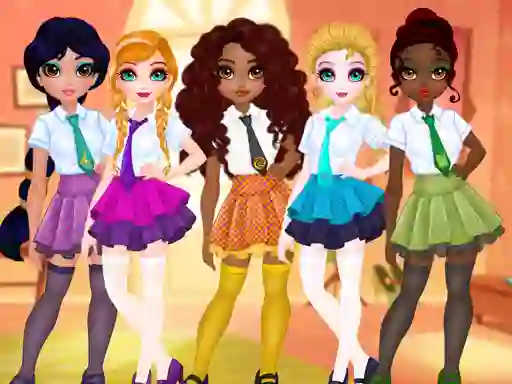 Spil Princesses BFF Rush To School online