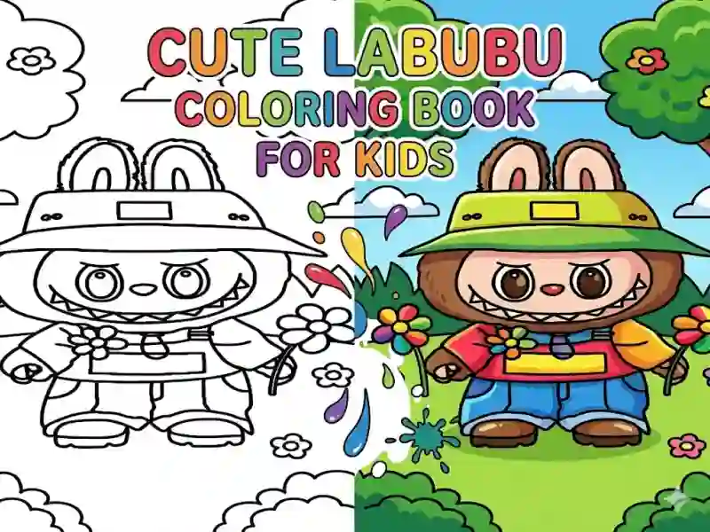 Spil Cute Labubu Coloring Book for Kids online