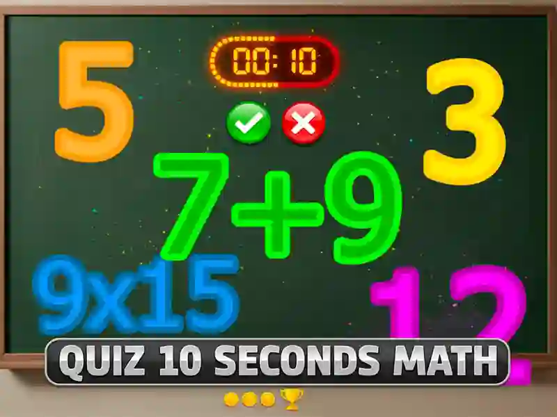 Spil Quiz 10 Seconds Math online