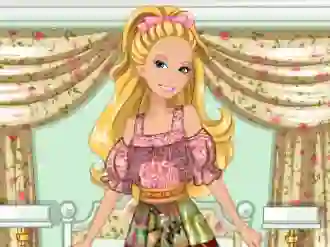 Spil Barbie's Patchwork Peasant Dress online
