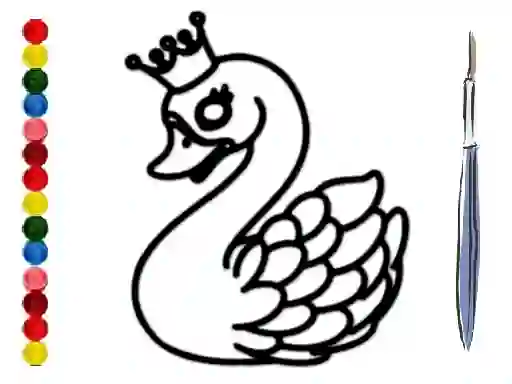 Spil Back To School: Swan Coloring Book online