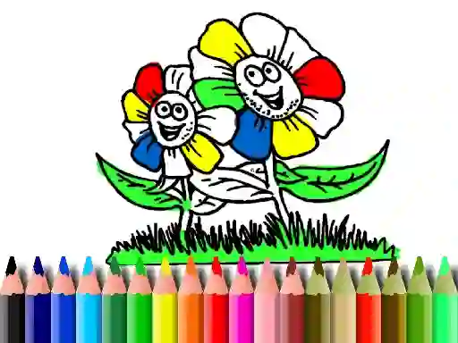 Spil Back to School: Flowers Coloring online