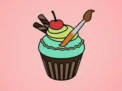 Spil Yummy Cupcake Coloring online