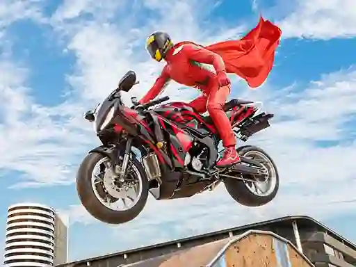 Spil Real Motorbike Super Hero Stunt 3D online