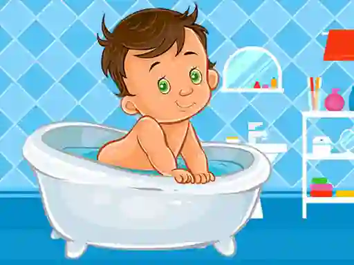 Spil Baby Bath Jigsaw online