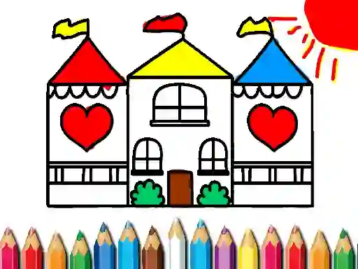 Spil Back To School Coloring Book DOLL HOUS online