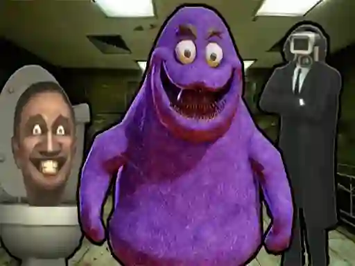 Spil Grimace Shake Escape Skibidi and Cameraman online