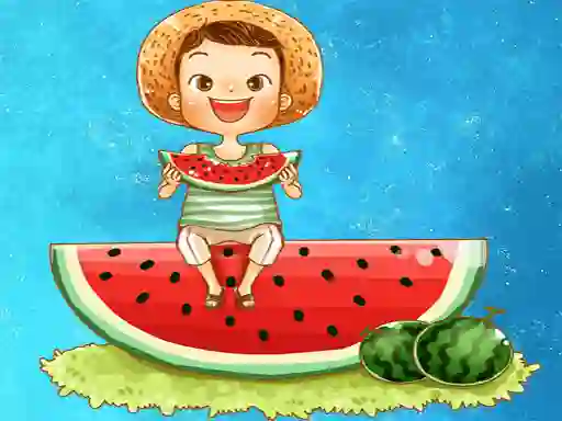 Spil Watermelon and Drinks Puzzle online
