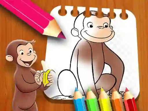 Spil Curious George Coloring Book online