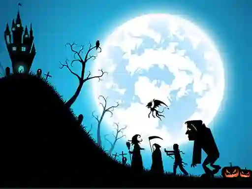 Spil Happy Halloween Jigsaw online