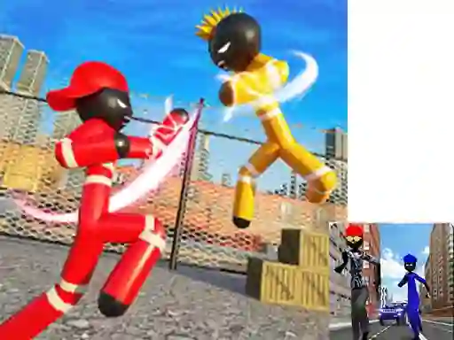 Spil Stickman Police vs Gangsters Street Fight online