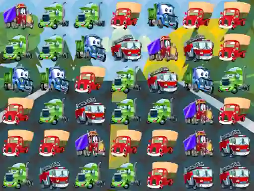 Spil Cartoon Trucks Match 3 online