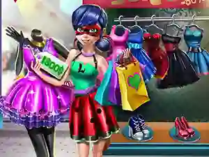 Spil Dotted girl realife shopping online