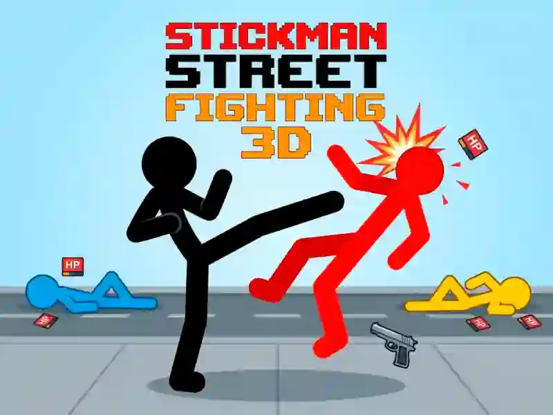 Spil Stickman Street Fighting 3d online