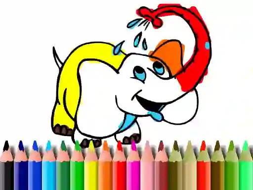 Spil Back To School: Elephant coloring online