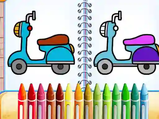 Spil Cute Bike Coloring Book online