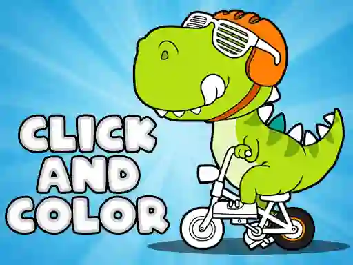Spil Click And Color Dinosaurs online