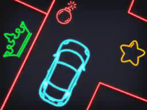 Spil Neon Car Puzzle online