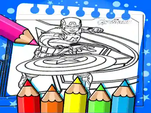 Spil Captain America Coloring Book online