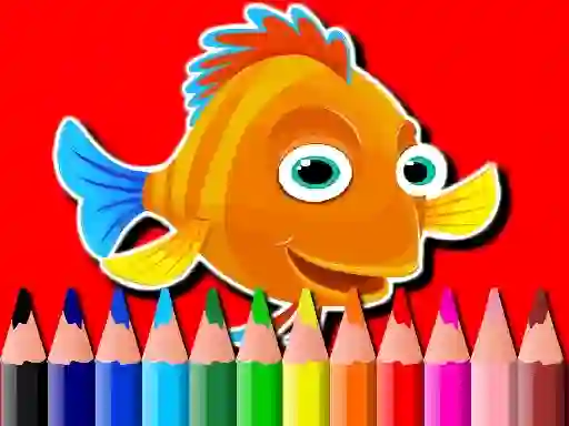 Spil Back To School: Fish Coloring Book online