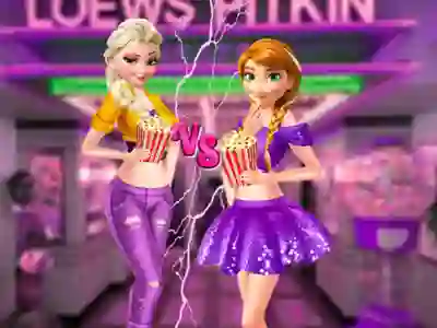 Spil Ellie and Annie Movie Night online