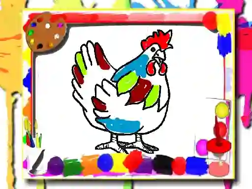 Spil Chicken Coloring Book online