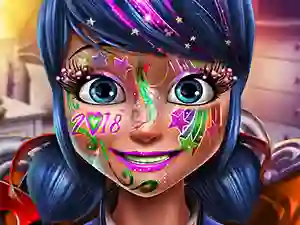 Spil Dotted girl new year makeup online