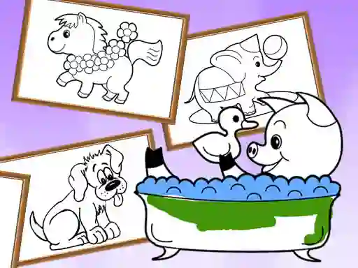 Spil Cartoon Coloring for Kids Animals online