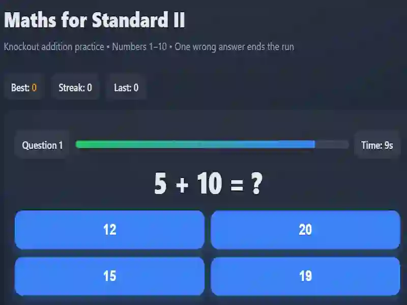 Spil Maths for Standard II online