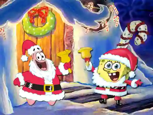 Spil SpongeBob Christmas Jigsaw Puzzle online