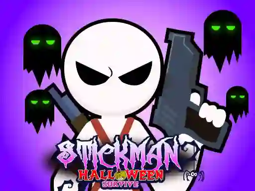 Spil Stickman Halloween Survive online