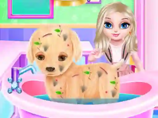 Spil Baby Elsa Puppy Surgery online
