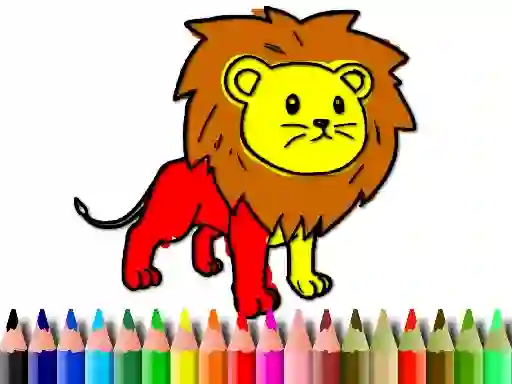 Spil Back To School: Lion Coloring Book online