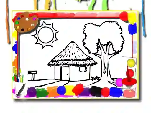 Spil Back To School: House Coloring Book online