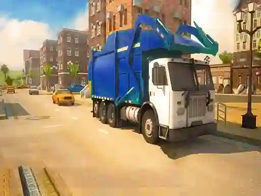 Spil Road Garbage Dump Truck Driver online