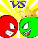 Spil Red ball vs green king online
