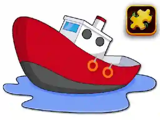 Spil Cartoon Ship Puzzle online