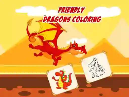 Spil Friendly Dragons Coloring online