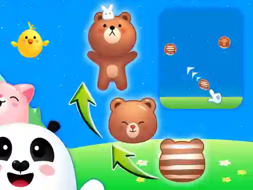 Spil Animal Merge: Bubble Shooter online
